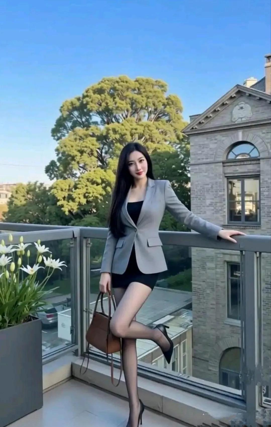 这细腿美女好长又好看，爱死我了。