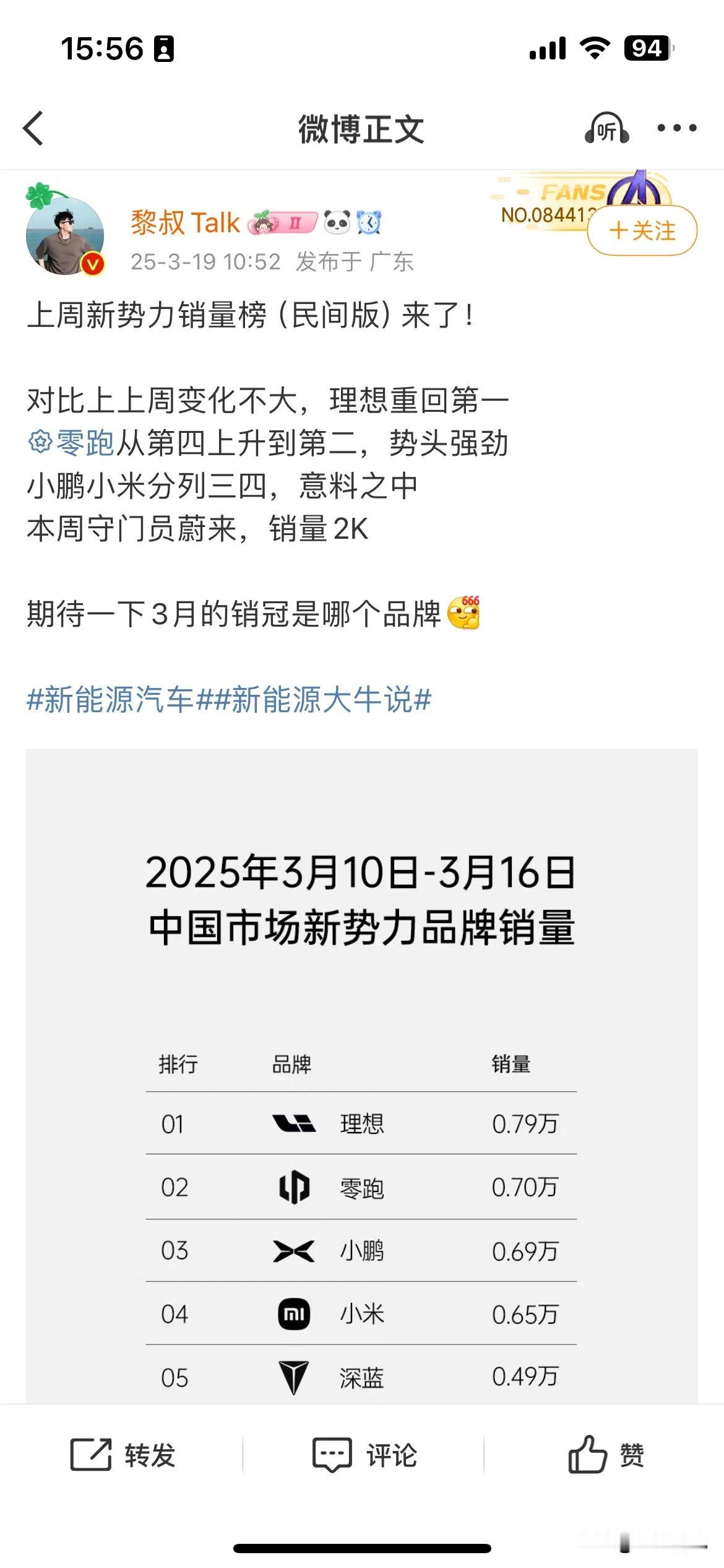 最新一期的周销量榜单来了，谁是黑马？就在今天上午，看到有不少媒体都在转发最新