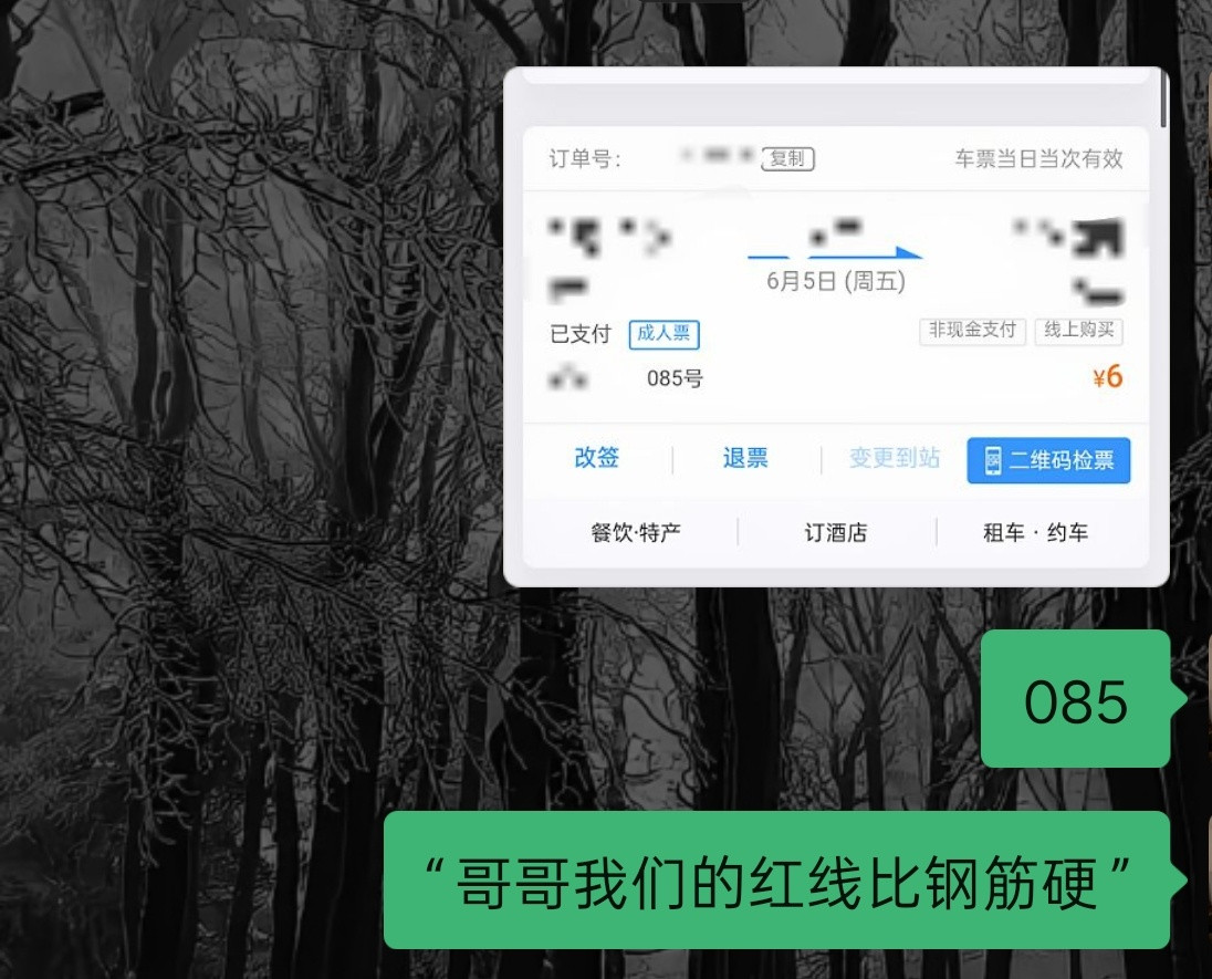 “哥哥我们的红线比钢筋硬”