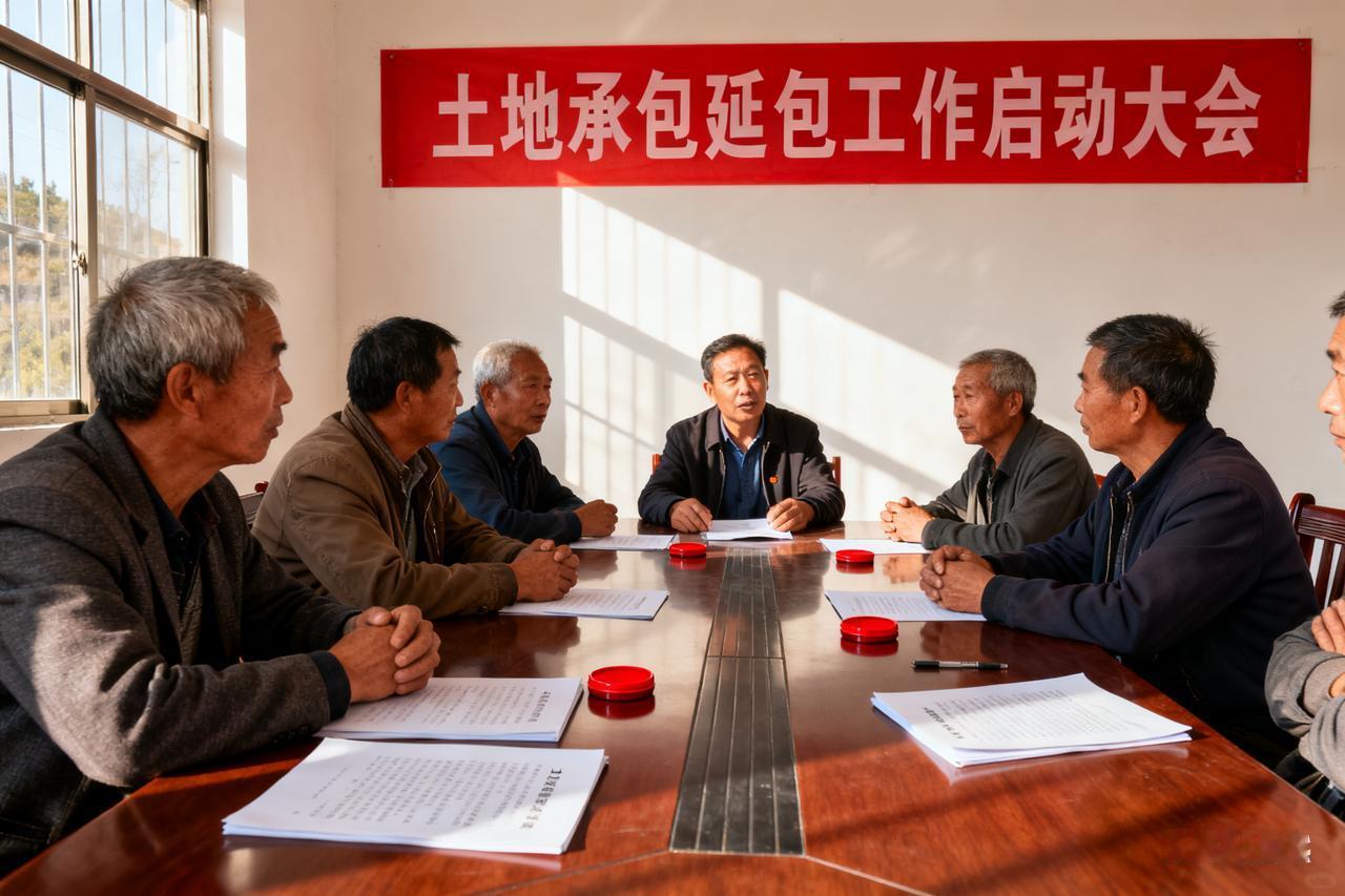 本村土地承包延包工作启动三十年稳定保障农民权益近日，本村第二轮土地承包（1