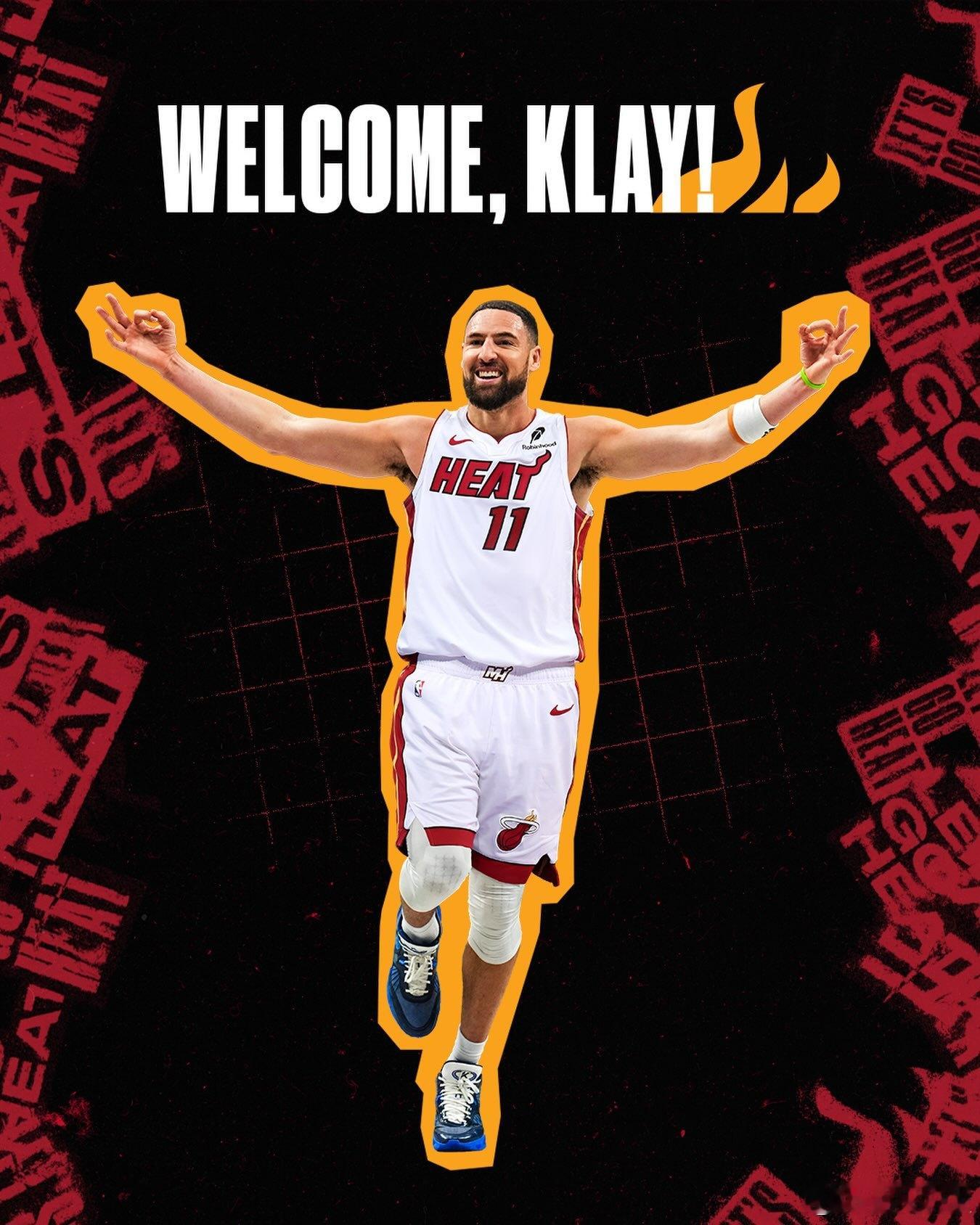 热火官方再次介绍克莱·汤普森，欢迎克莱降临305！🏆4届NBA总冠军🌟5