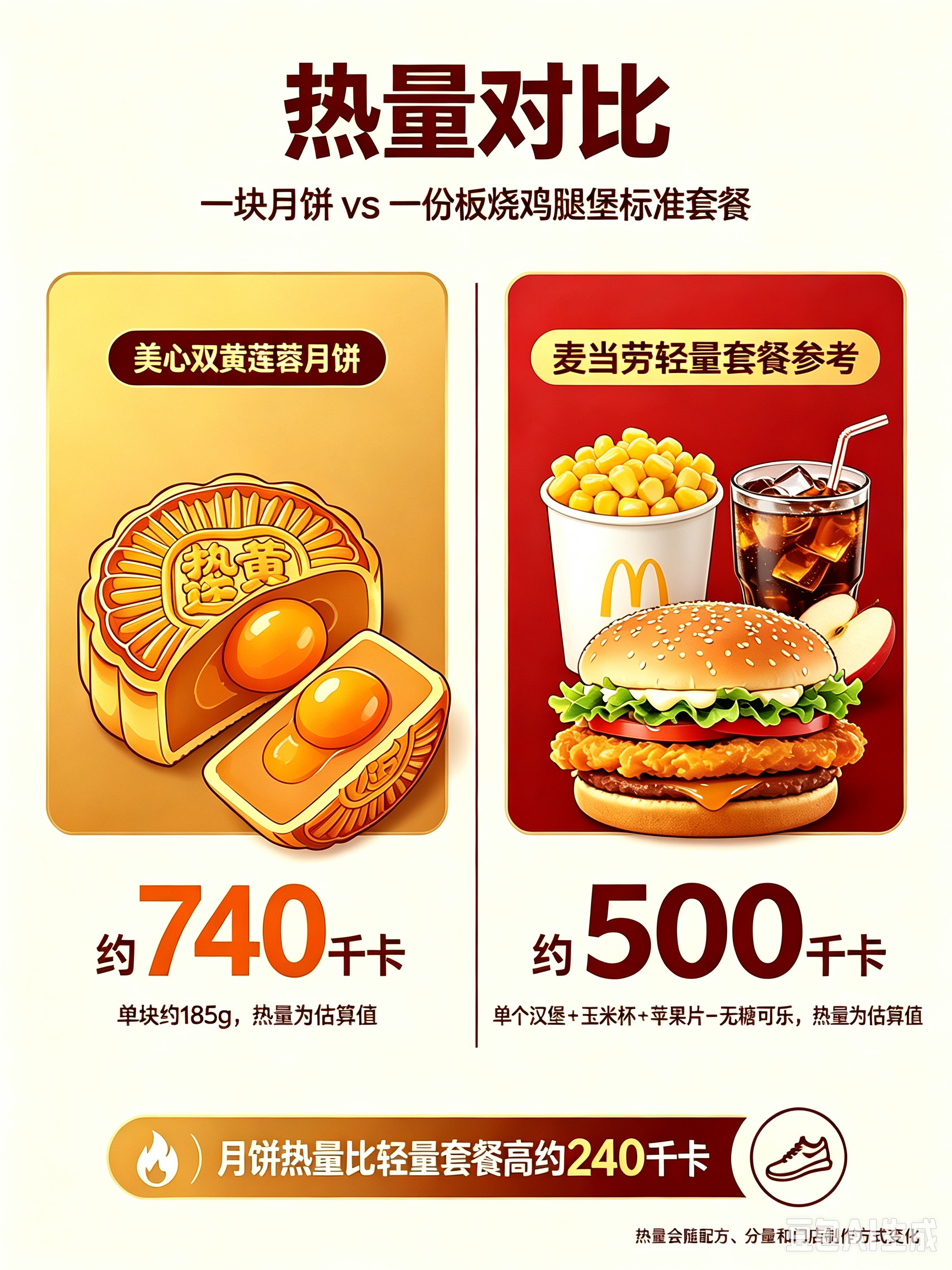 美心月饼打六折卖不仅高糖、高油、高胆固醇，一块双黄莲蓉月饼热量超过700大卡，相