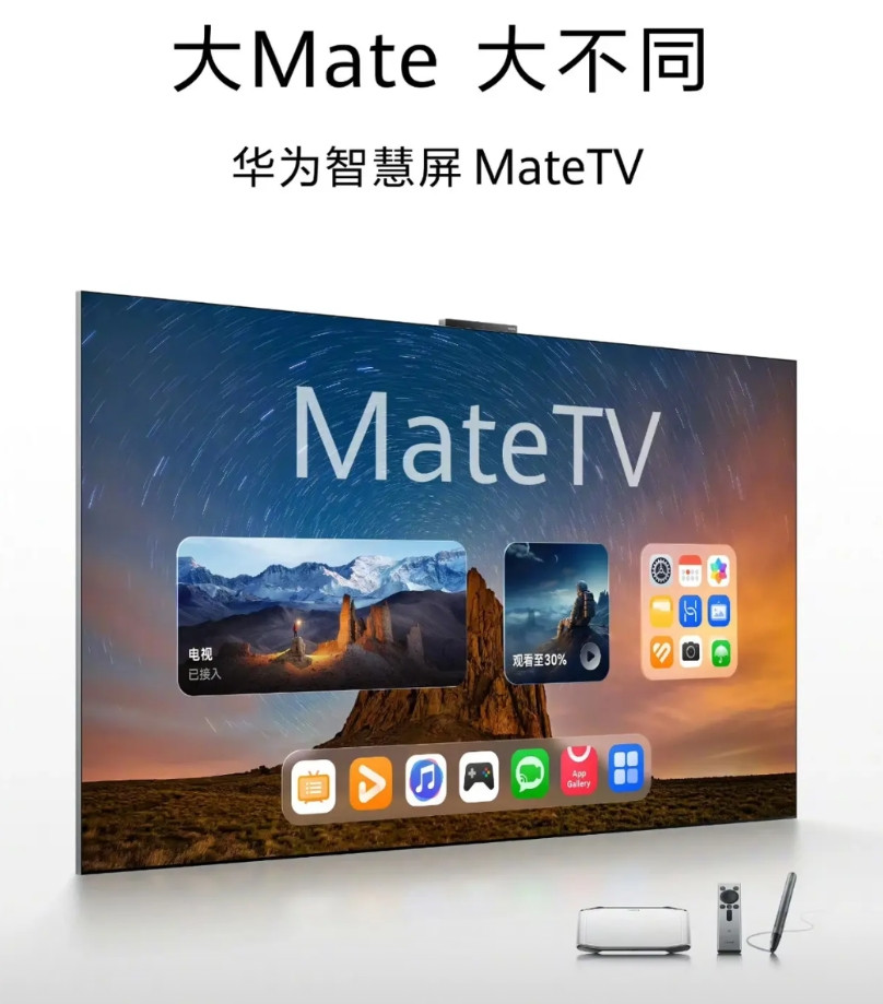 华为有点“不讲武德”当友商还在研究电视画质清晰的时候，华为突然往里塞了一颗“麒