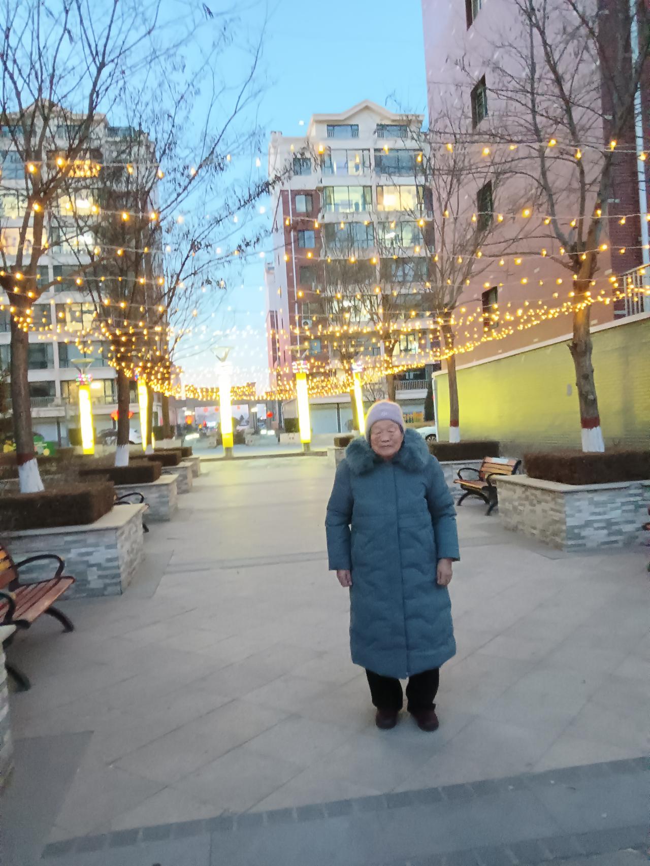 冬日漫步在灯火阑珊的街道，感受温暖与宁静。冬日街景冬日漫步冬日清晨漫步