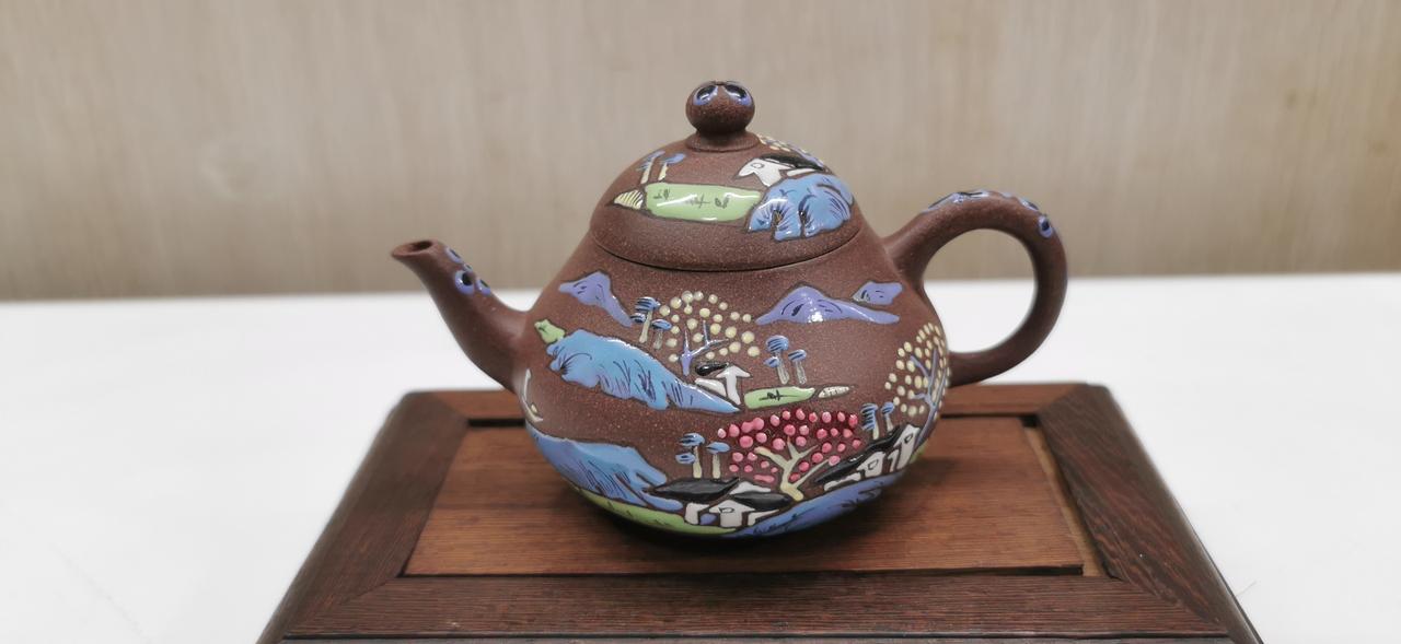 早期中国宜兴精品紫砂茶壶（独孔、约125cc）宜兴的紫砂壶泡什么茶最好呢紫砂艺术