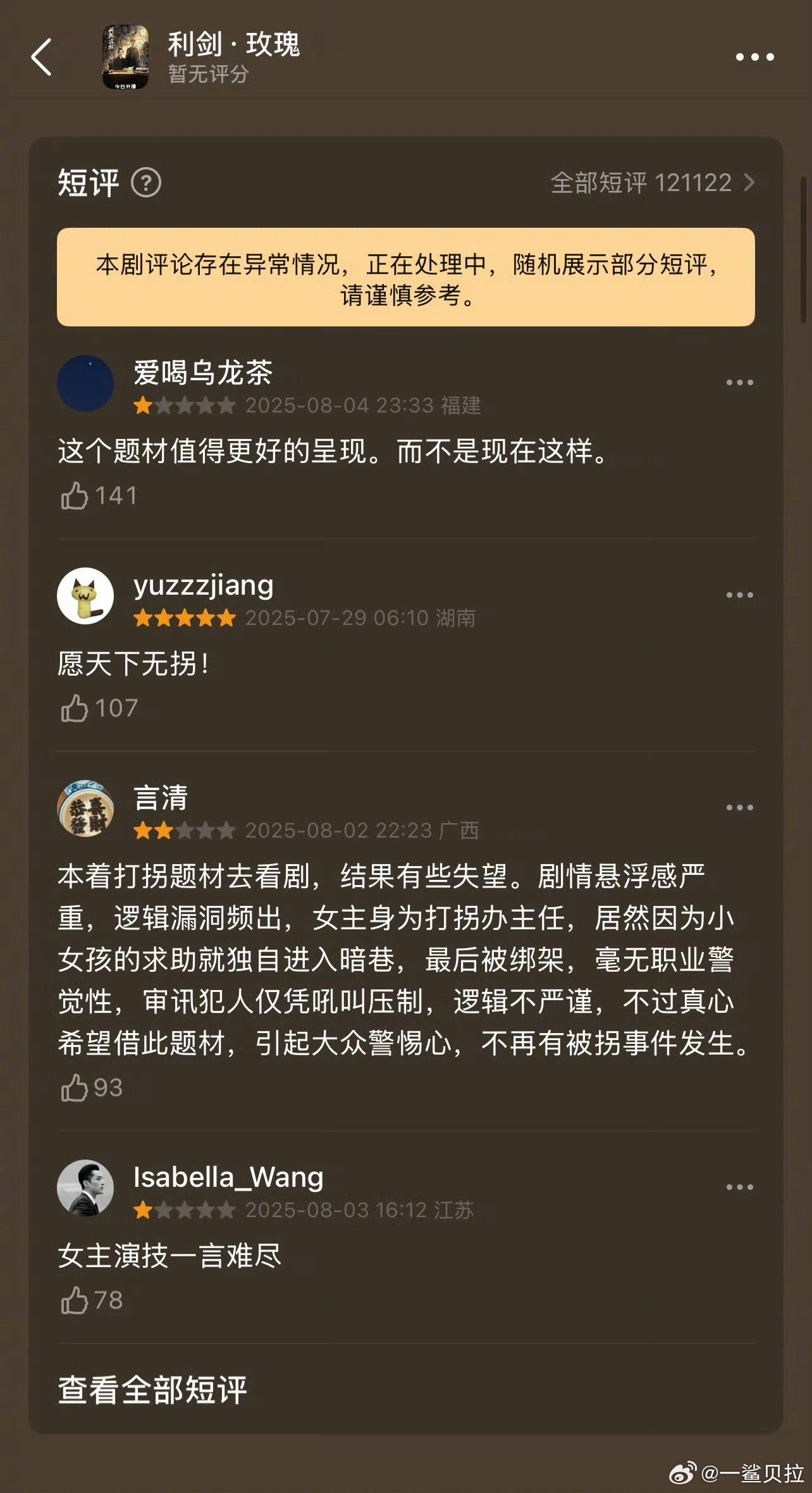 你猜评论异常是因为什么🤗利剑玫瑰评论异常​​​