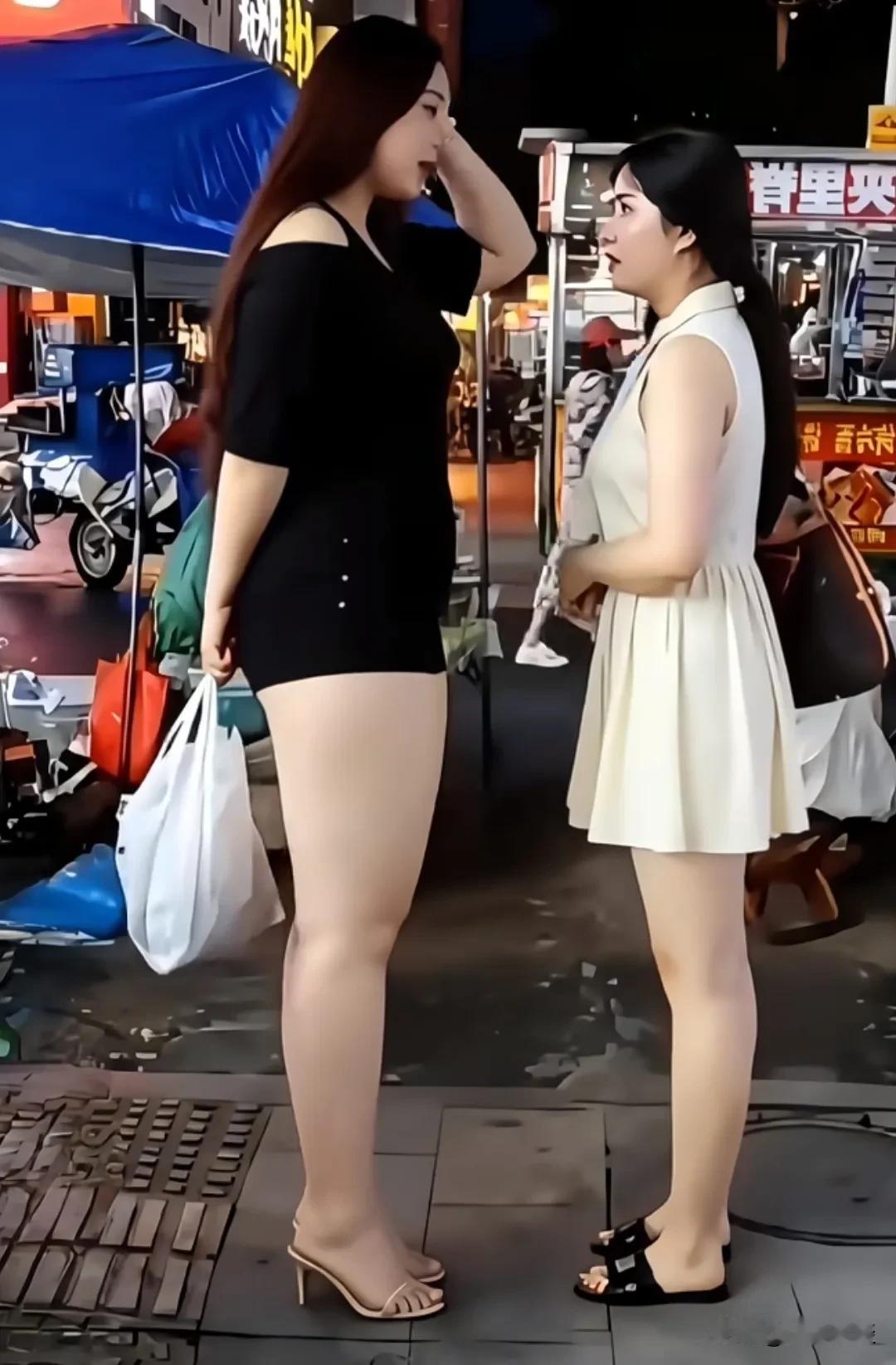 反差感拉满！脚踩高跟鞋的她，身形高挑大气，体态健硕匀称，和精致柔美的穿搭形成了别