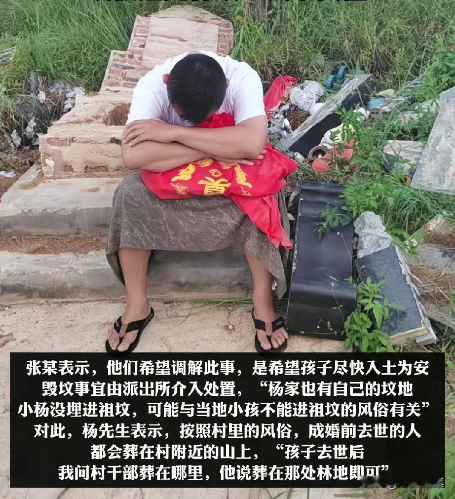 云南被毁墓扔灰的8岁男童是家中独子，父亲没有将其埋入祖坟，而是询问村干部后，葬在