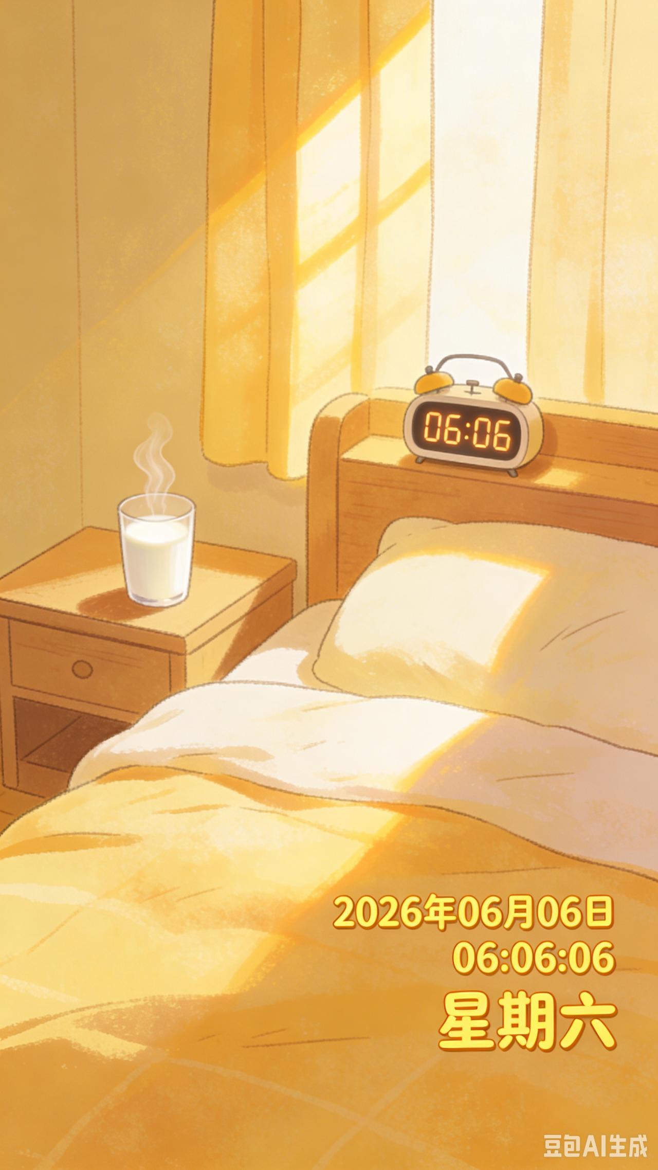 2026年06月06日06:06:06，星期六。这并非迷信，只是生活需一份