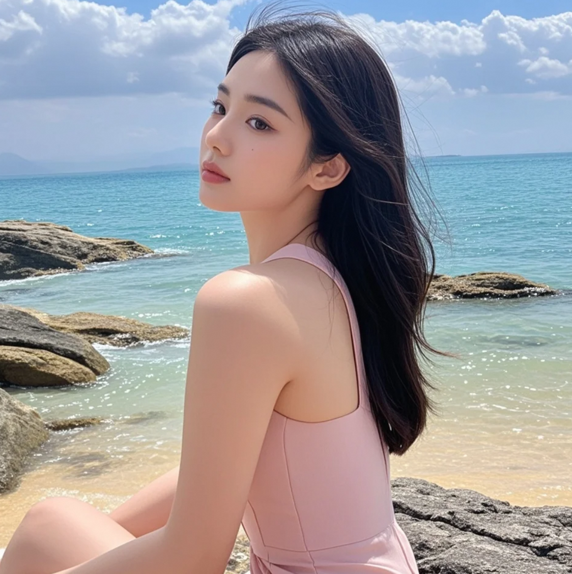 你不在的海边，我也笑得很美，只是少了一点甜