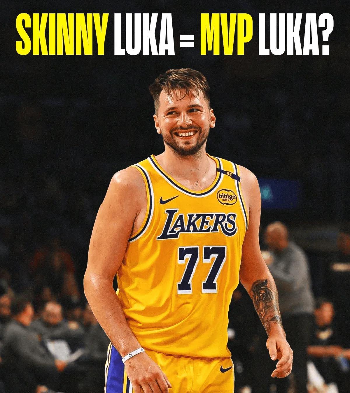 瘦身成功的东契奇等于MVP？说实话吹得有点大了。东契奇作为一名职业运动员，拿着