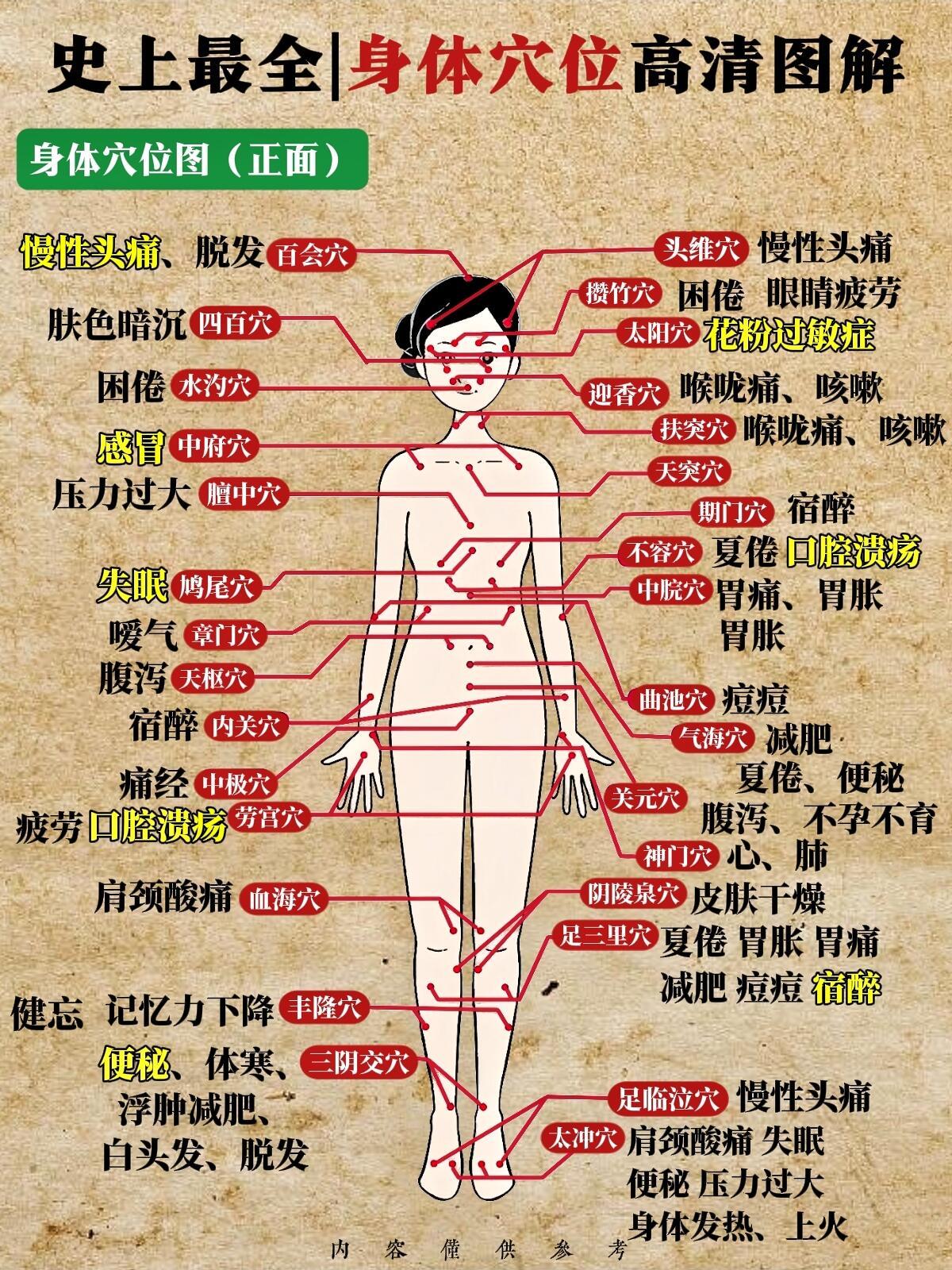 史上最全｜身体穴位高清图解‼️收藏级别🌿人体藏着自然的秘密！>365个穴位