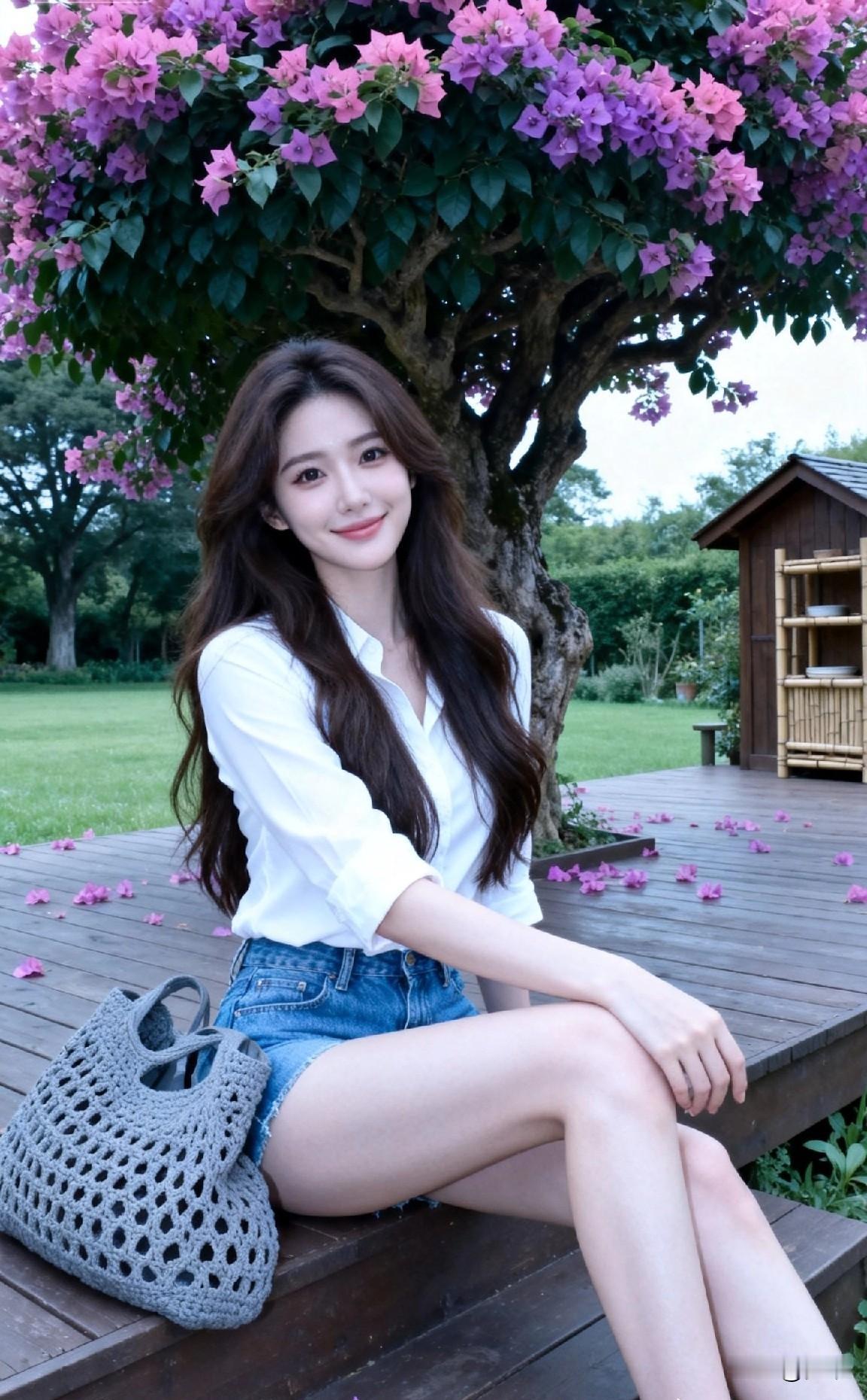户外美女自拍