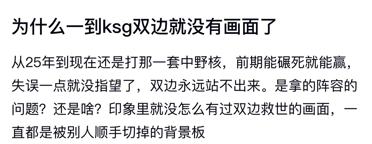 KPL为什么一到ksg双边就没有画面了