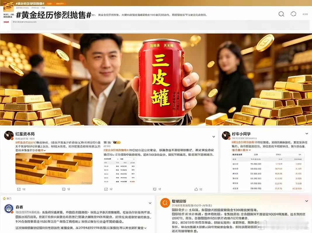 最近金价的过山车行情看得人心脏都跟着晃😂一边是多国央行抛售、机构下调预期，一