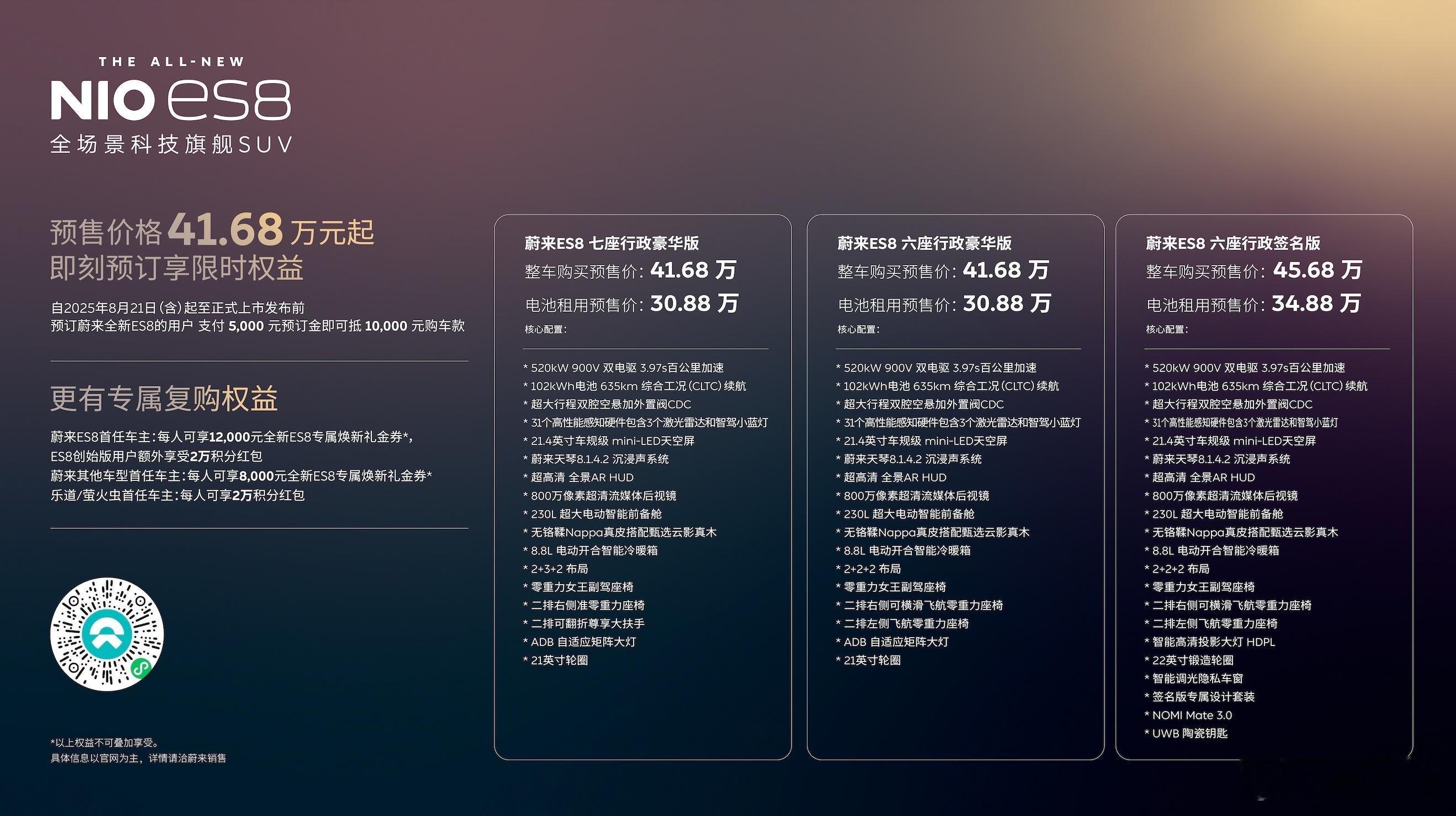 全新ES8，60万：斌子50万:斌哥40万:斌神！蔚来全新es8发布