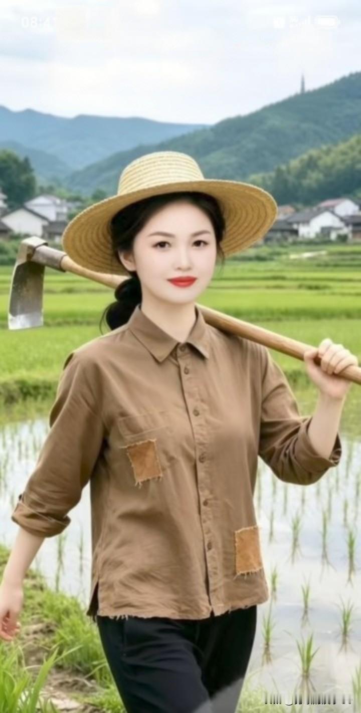 稻田清风，治愈所有不安，稻田的风带着草木香，吹走浮躁，抚平心事。青山为背景，稻