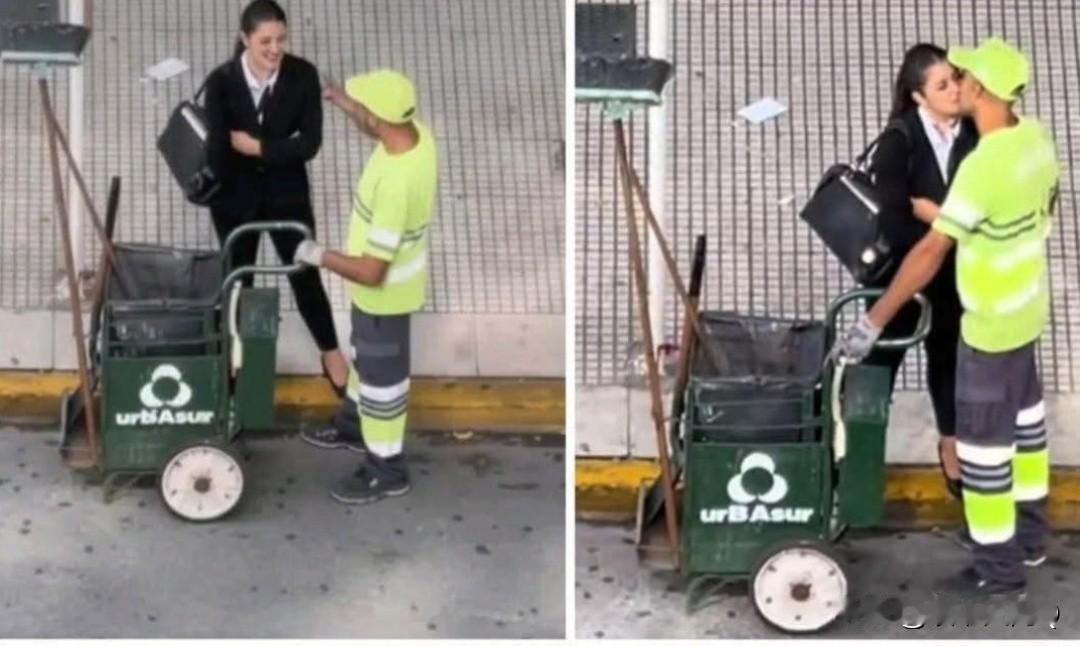 哈哈，真羡慕外国人这种类型的爱情！从他们两个从穿着打扮上看，阶层截然不同！一