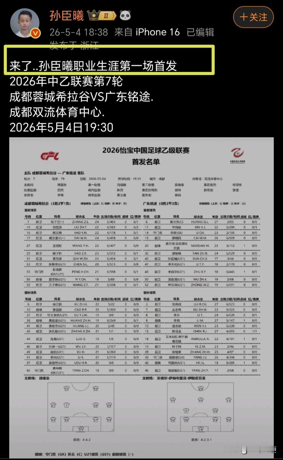 万万没想到！前足球小将CC孙臣曦，成为09足球小将里，第一个拿到职业生涯助攻数据