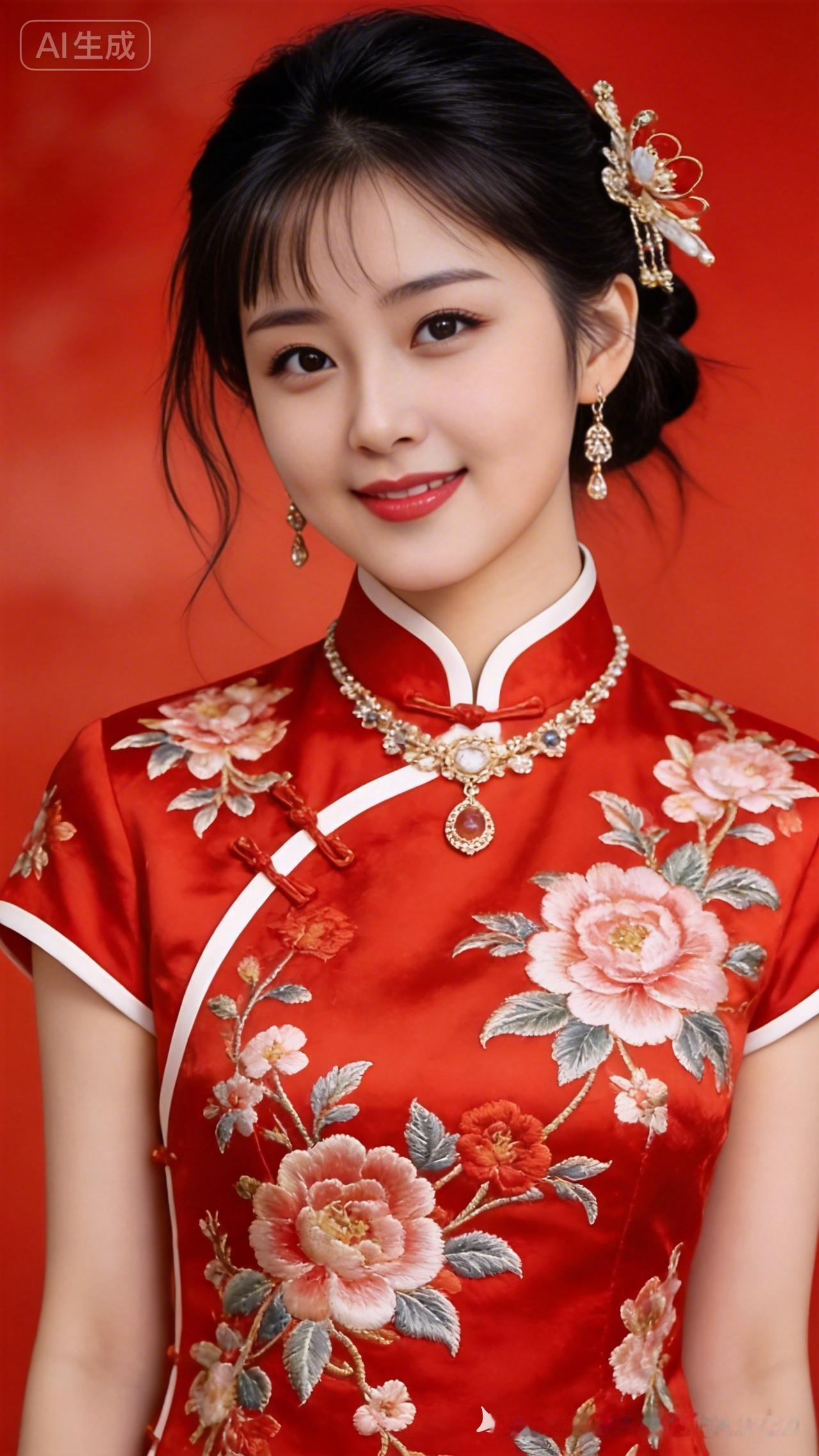 惊艳的旗袍秀，红衣美人，尽显东方韵味！🌸💃