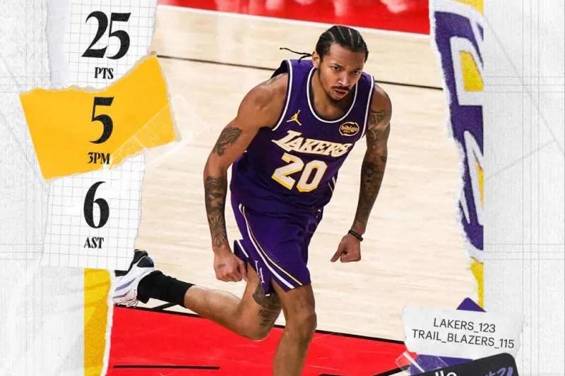 今天开拓者输给了湖人队的谁？不是斯玛特、不是八村塁、也不是艾顿，而是他。本场