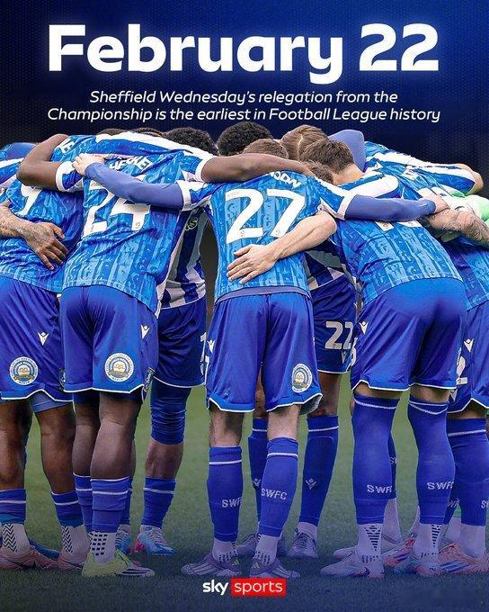 【2月就确定降级】英冠第33轮，谢周三1比2不敌谢菲联，提前13轮降入英甲联赛，