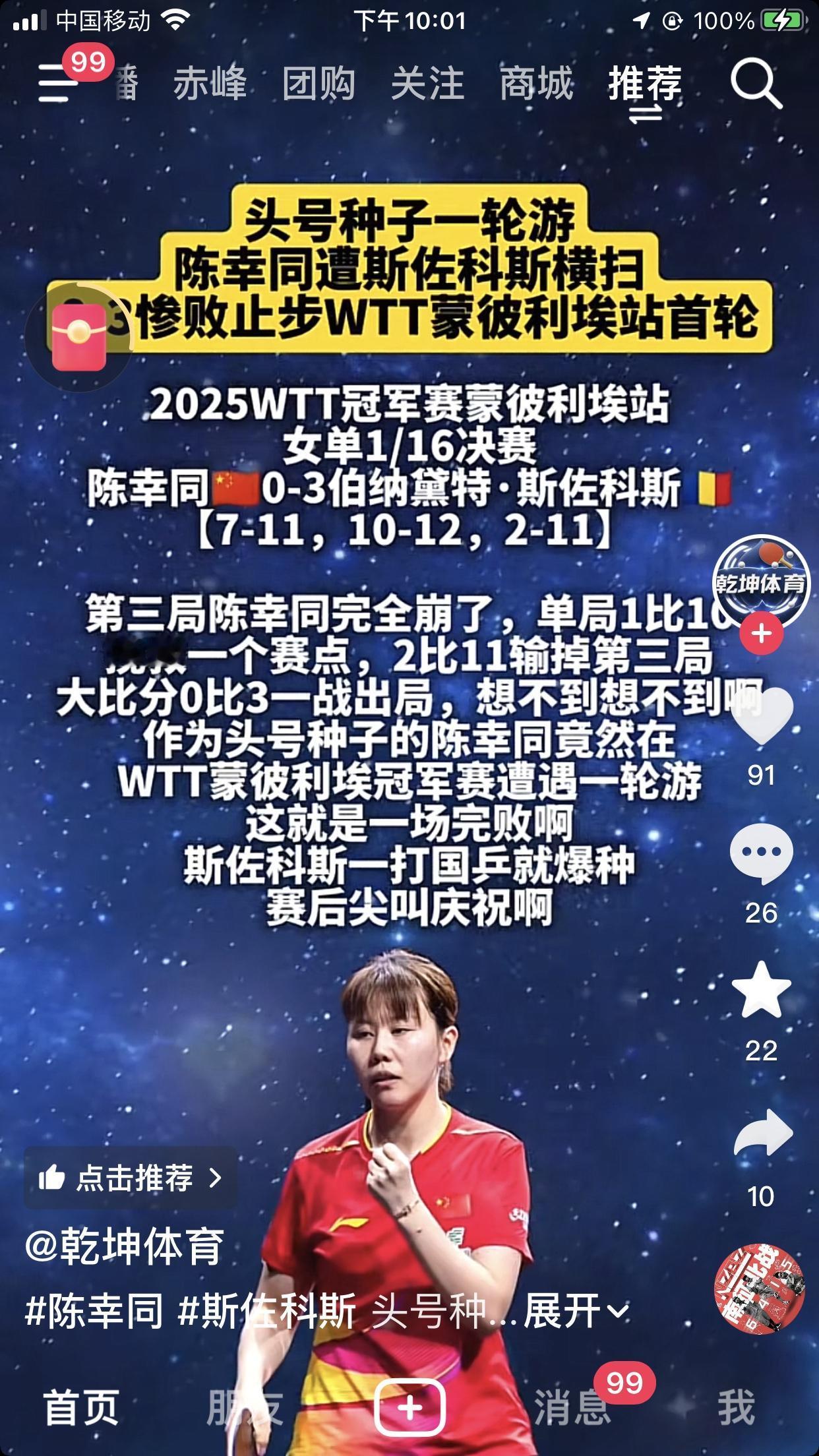 陈幸同输得太惨了被斯诺科斯零封，单局被打1：10[哭哭][哭哭][哭哭]其实同