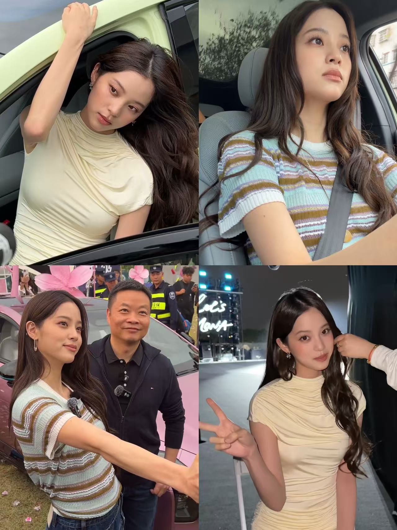 随橙想，欧阳娜娜她亲自开着新款MONA到小鹏总部，还带着何小鹏一起体验智驾兜风。