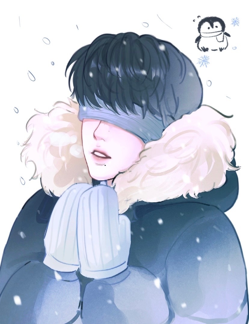 肖战拿个围巾往眼睛一搭就出神图了抖人：恐雪症这设定只适合出现在长得极好看的人身上