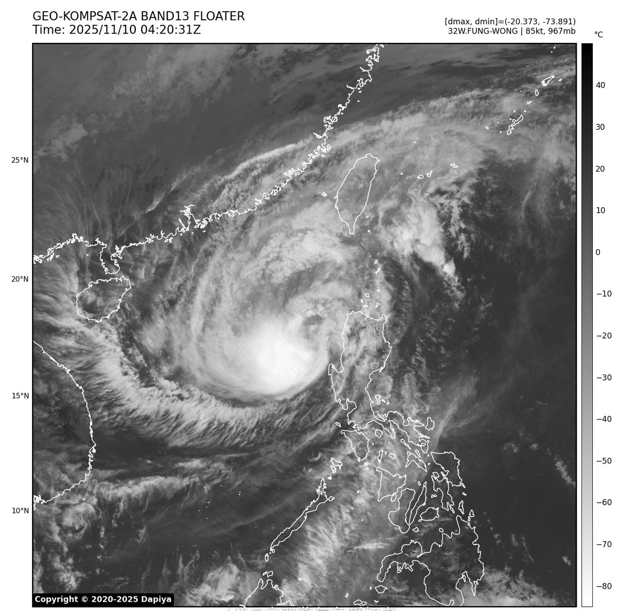 虽然央台定强定强为台风级别，但从今天上午风场来看，实际强度为强热带风暴级别。