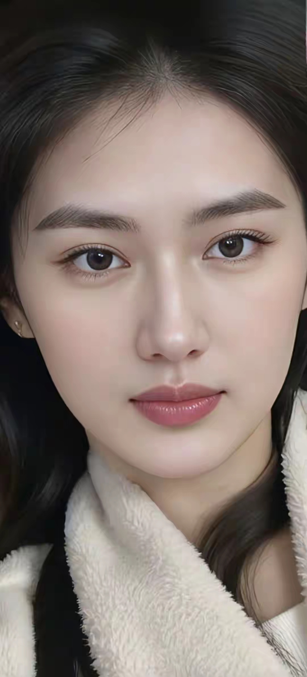 最标准的中国美女眉清目秀挺漂亮，就是表情太凝重了点儿