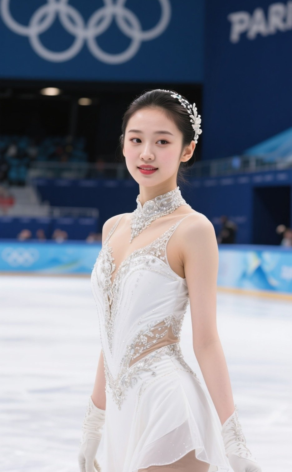 冰场女神优雅滑行夺心魄