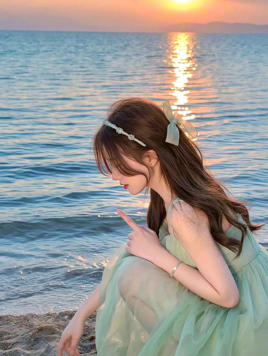 海边日落
