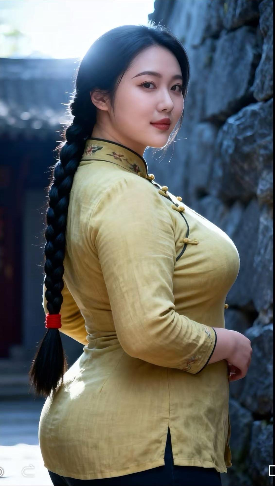 古韵佳媳，温婉之选她似从旧时光中款款走来，身着典雅服饰，尽显温婉气质。那一条