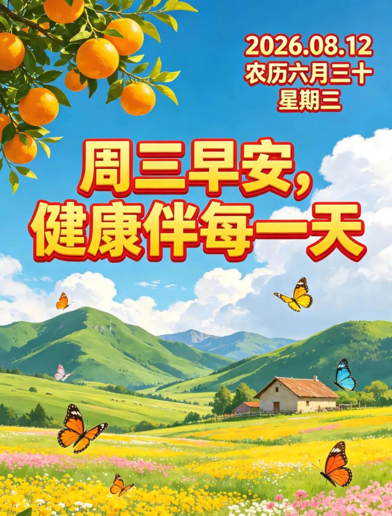 2026./8月12日，云霞醒晓，喜乐伴日常 云霞舒展染