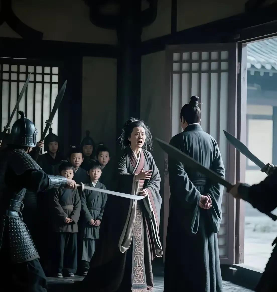 陈平为泄多年来的怨气，下令将吕氏族人无论老少通通诛杀。长安城的秋风裹挟着肃杀之气