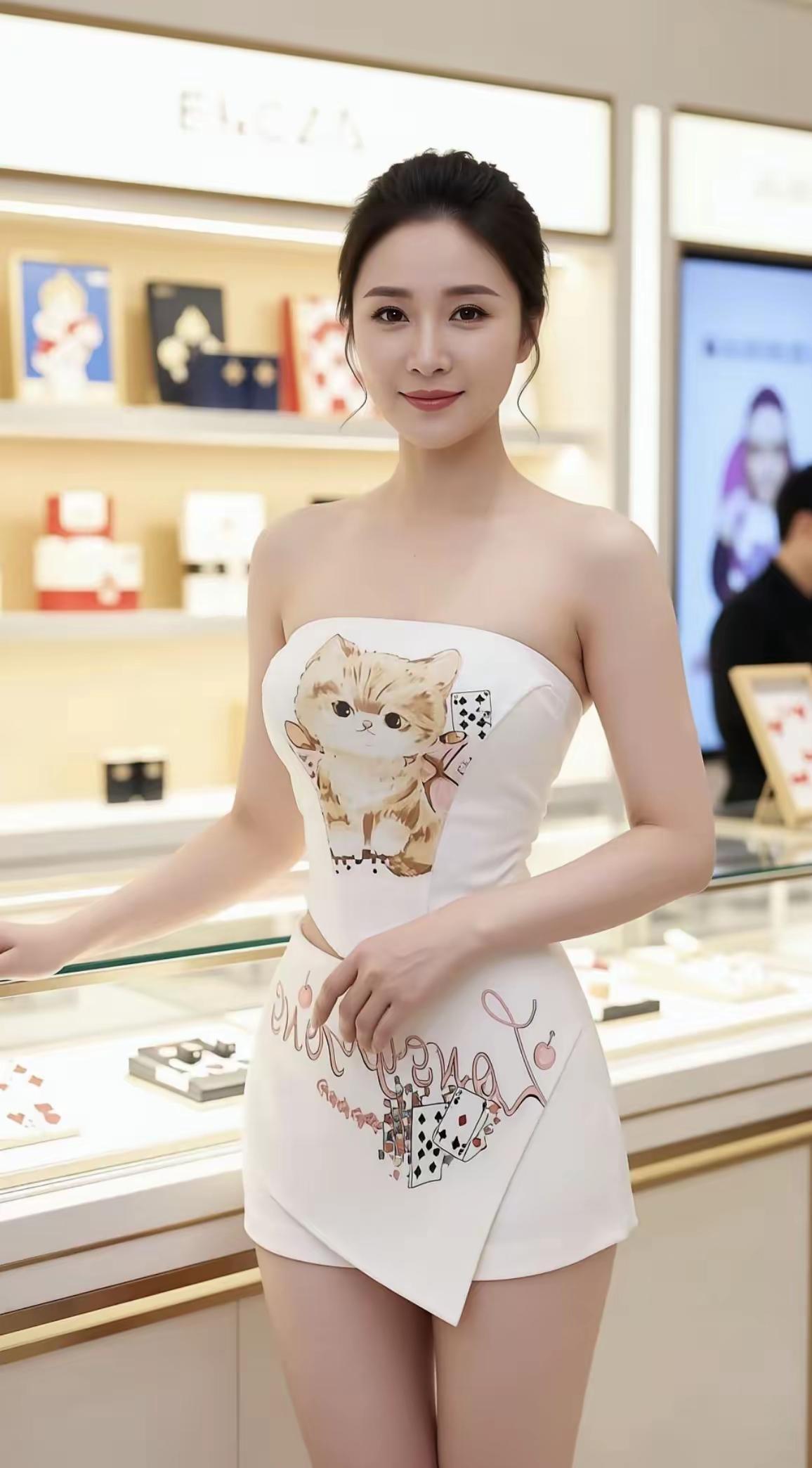 她的气质，是岁月沉淀后的温婉与从容，既有少女的灵动，又不失成熟女性的韵味。这样的