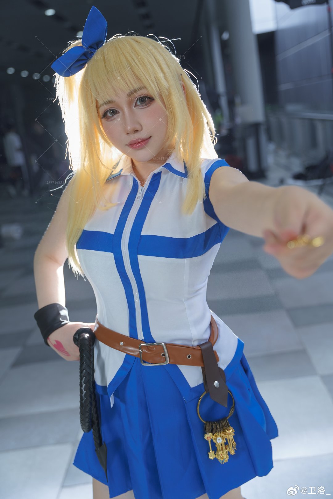 漫展妆面返图妖精的尾巴–露西温蒂coser：七七/朋友妆娘：卫洛#cosplay##妆面返图##妖精