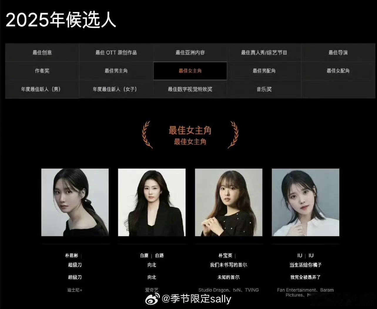 白鹿白敬亭入围亚洲内容大赏​​​
