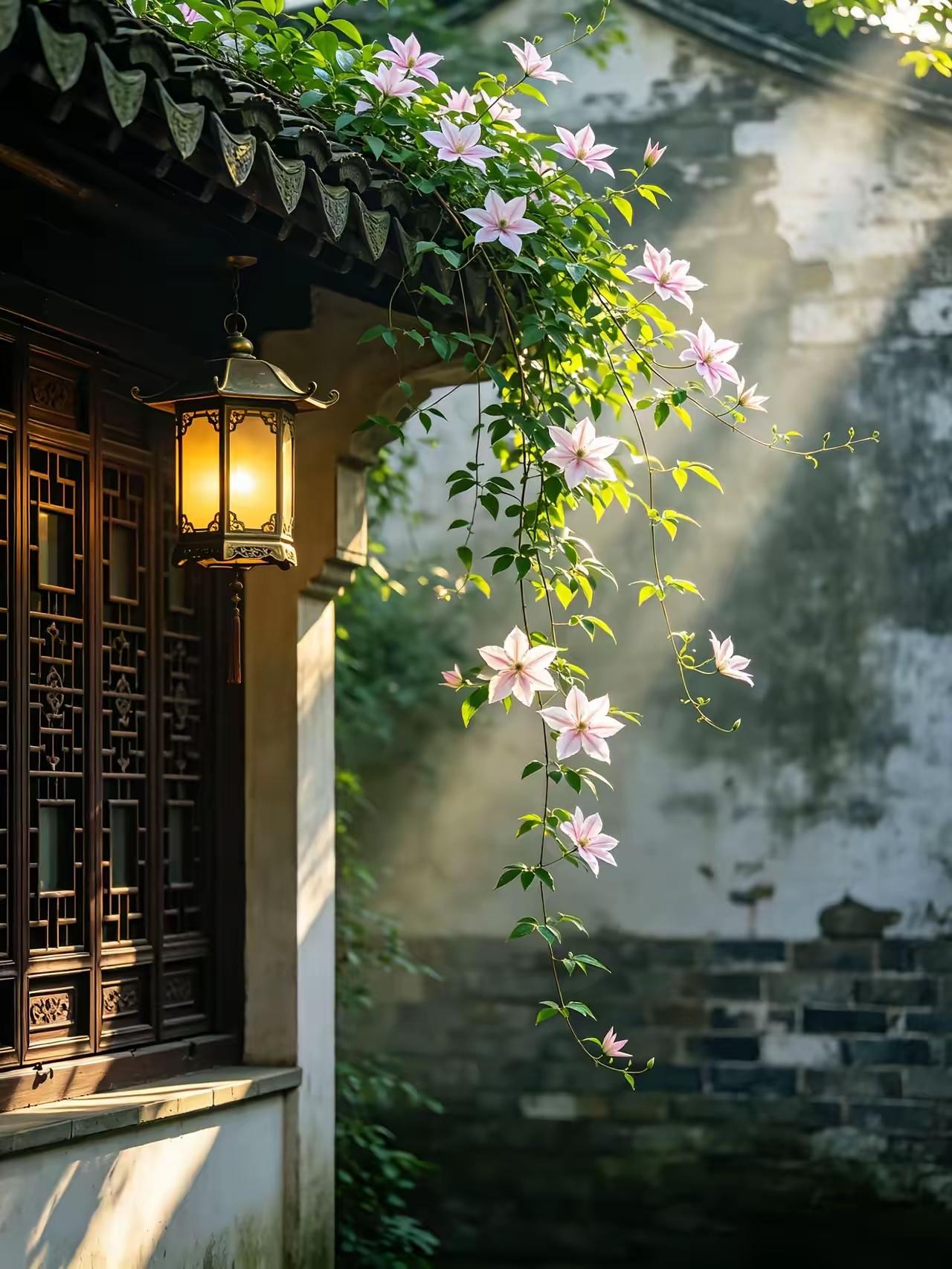 孤身渡红尘我提着一盏微光走在红尘的长巷不追车马喧嚣不恋俗世熙攘