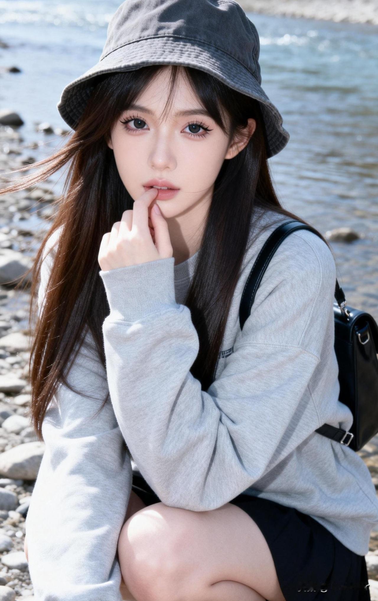 海边少女，清新自然，阳光下的美好时光