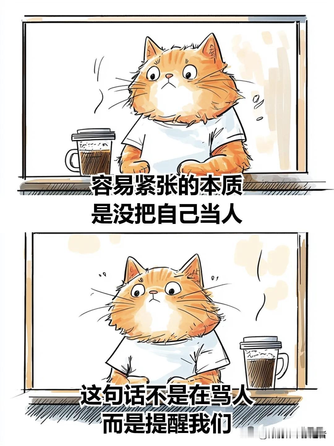 治愈漫画I容易紧张的本质，是没把自己当人漫画治愈时刻漫画治愈日常