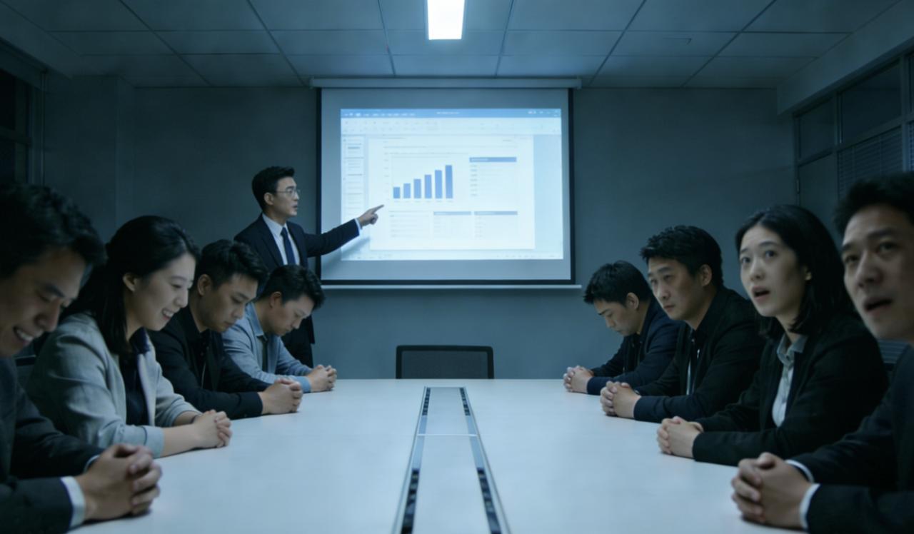 会议开到晚上九点，老板还在滔滔不绝。新来的95后突然举手：“老板，我能说句话吗