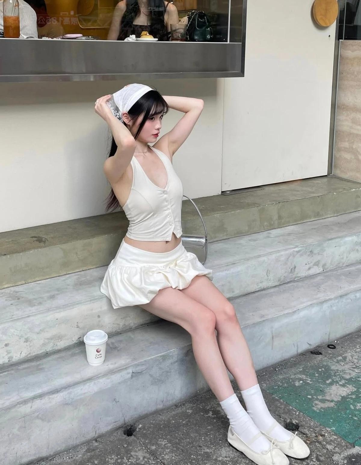 少女摄影|NO.0086期白头巾+小白裙+小白袜清纯少女户外随拍分享我的随