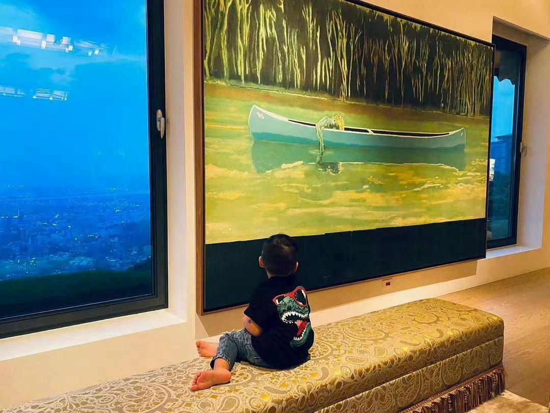 这句歌词应验到儿子身上了,为什么别人在那看漫画,而我在学画画