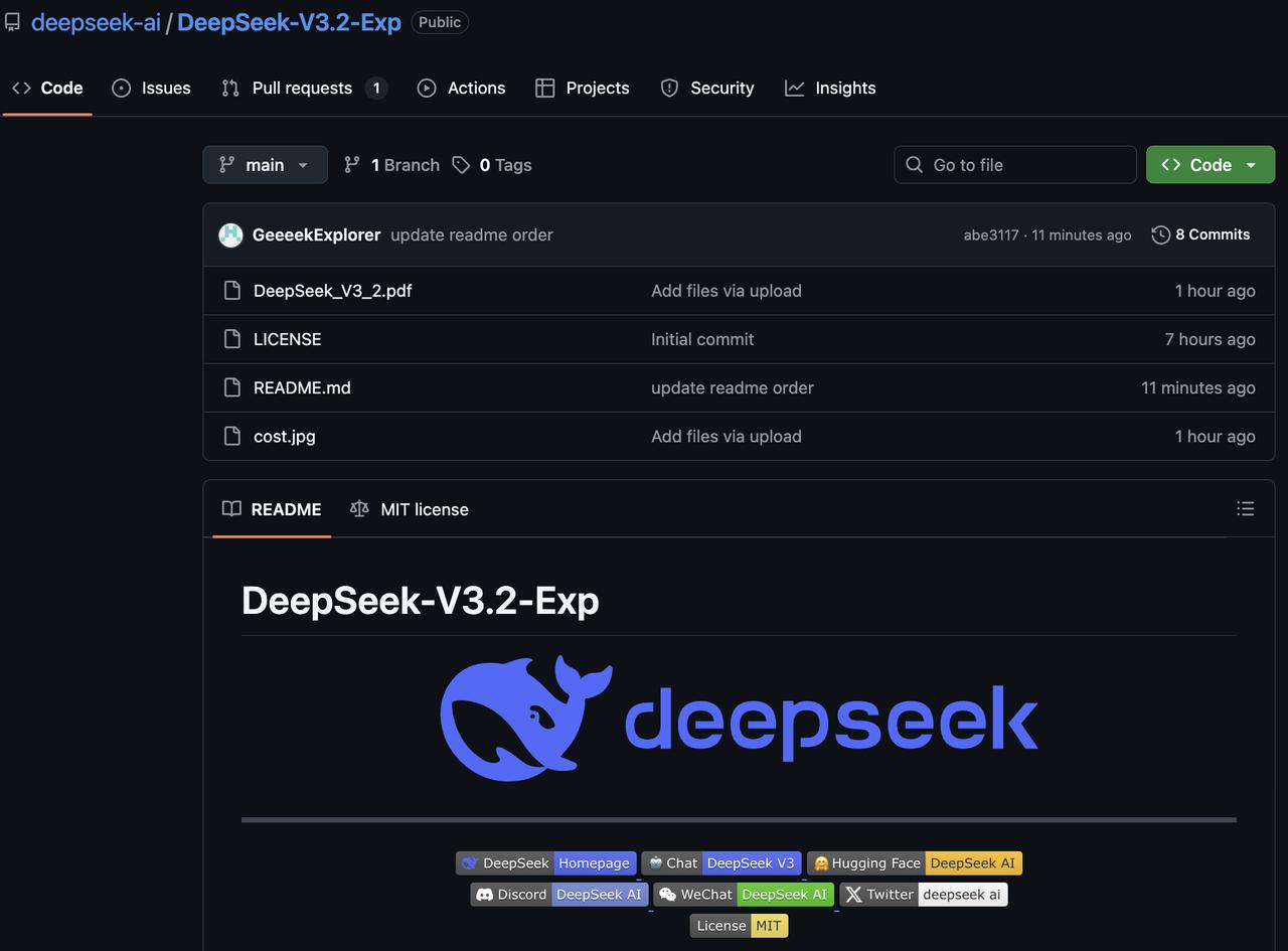 DeepSeek发布V3.2-Exp：引入稀疏注意力，长上下文效率革命D