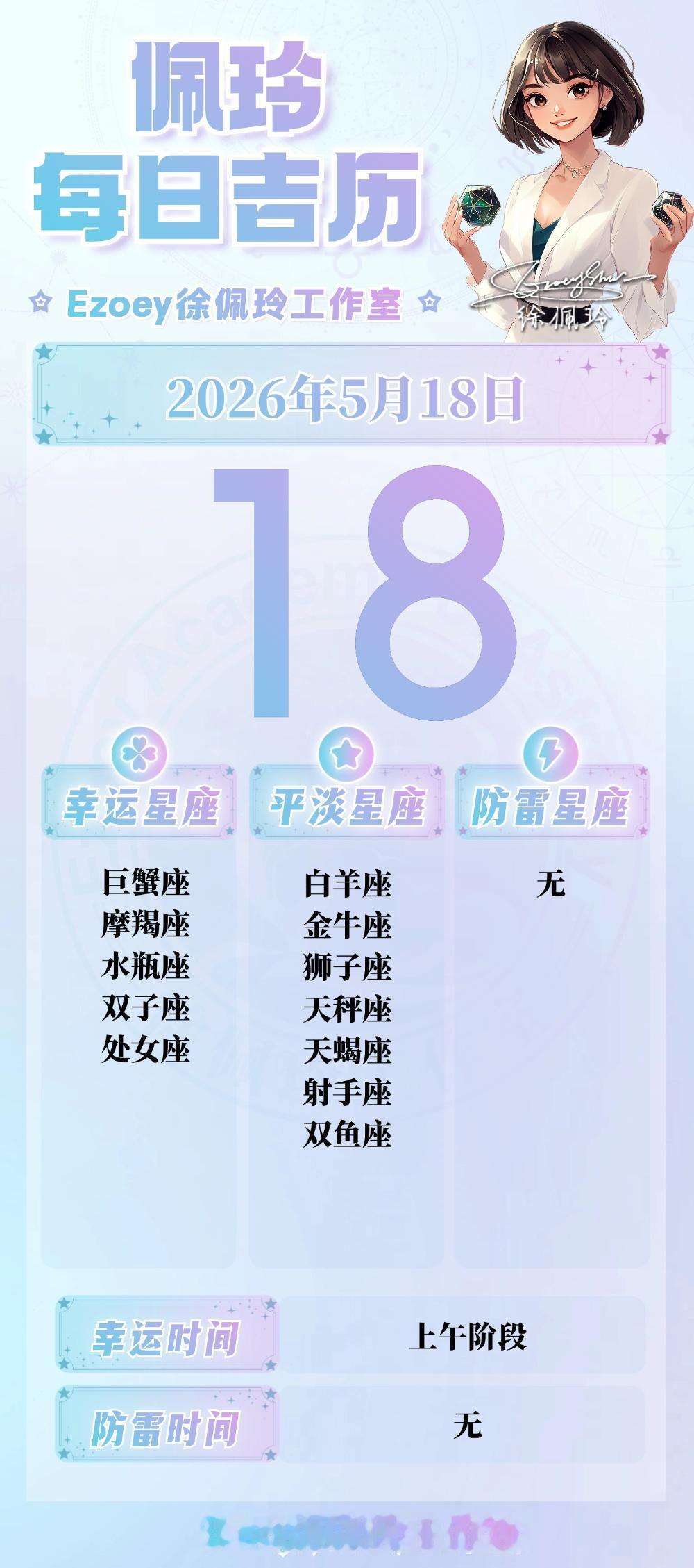 【5.18日播报】稳步推进日幸运星星：巨蟹座、摩羯座、水瓶座、双子座、处女座—
