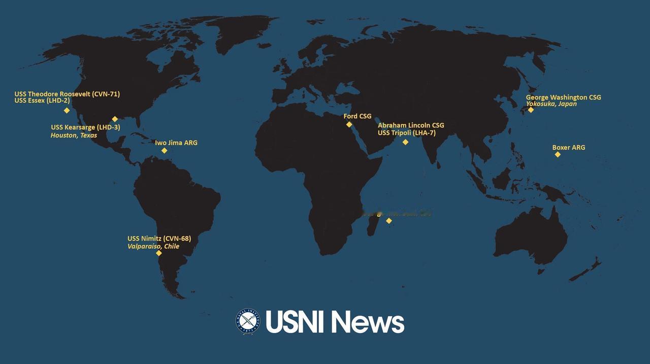美国海军部署态势（4/21更新）