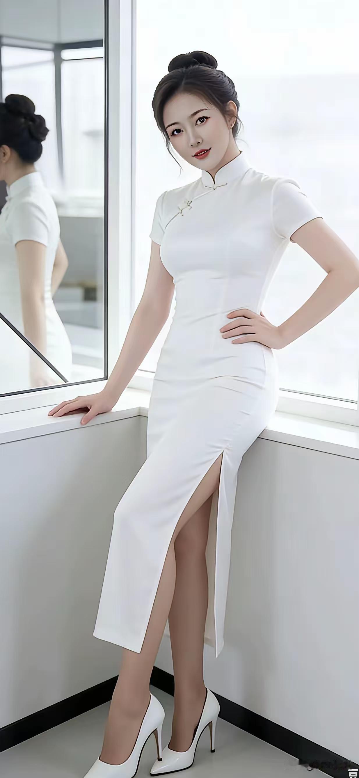 忆秦娥·旗袍情旗袍着，仙姿立变非凡格。非凡格，身彰曲线，韵凝盘扣。