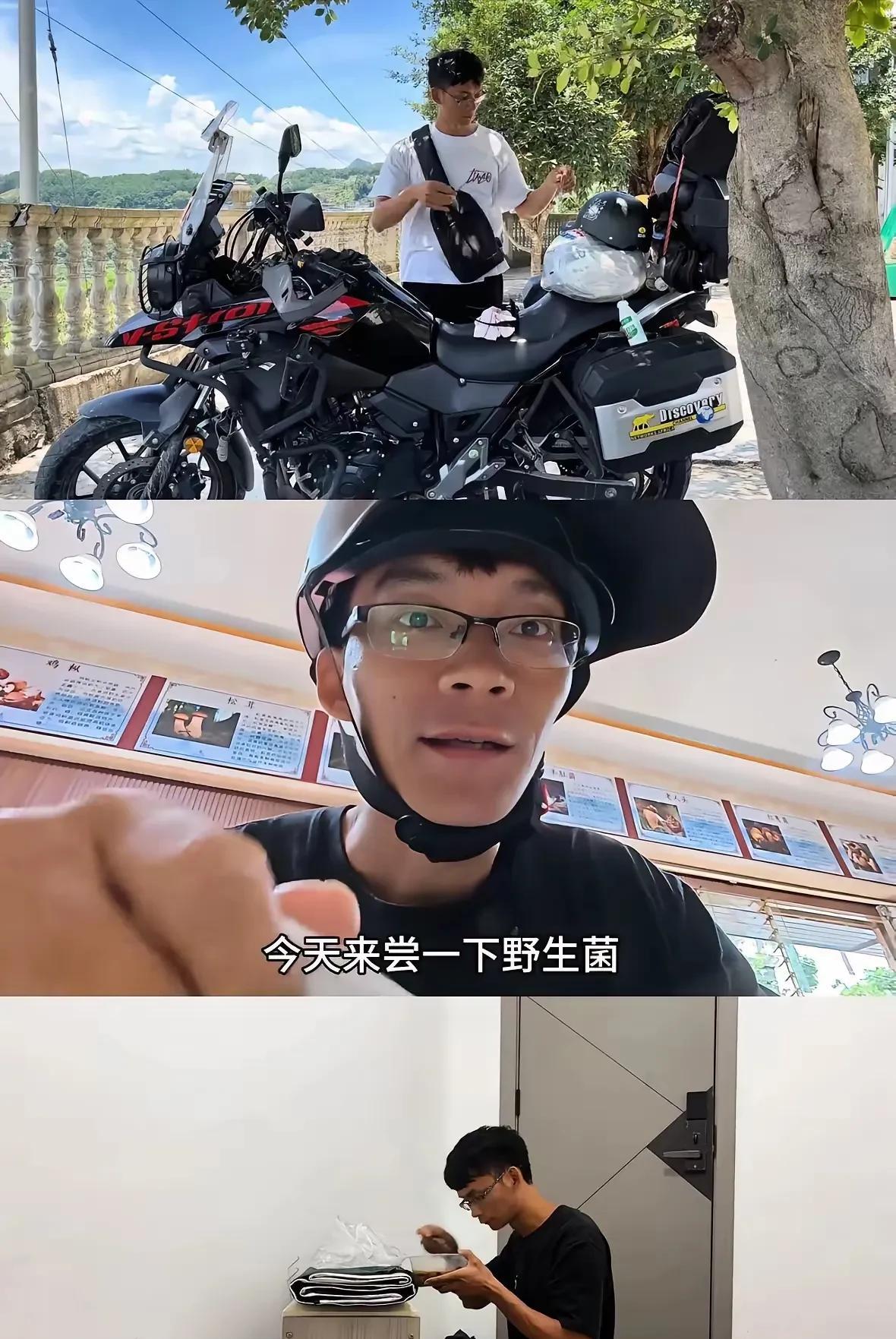 真的没想到，作为80后的唐尚珺体能真的太充沛了。骑摩托车，经过几天跋涉已经到了
